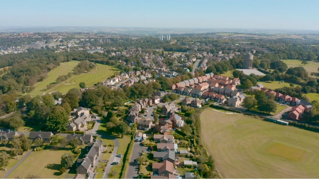 Overhead view of town